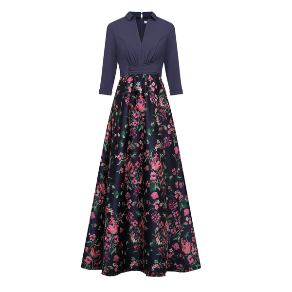 Kay Unger Marceline Gown Ink Blue
