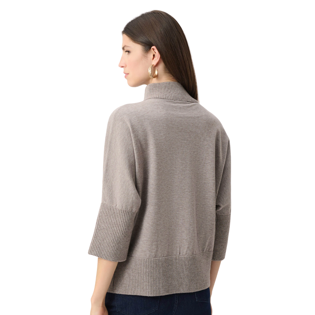 Joseph Ribkoff Quarter Zip Waffle Sweater