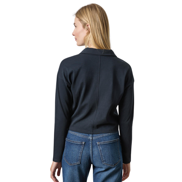 Lilla P Faux Wrap Collared Top