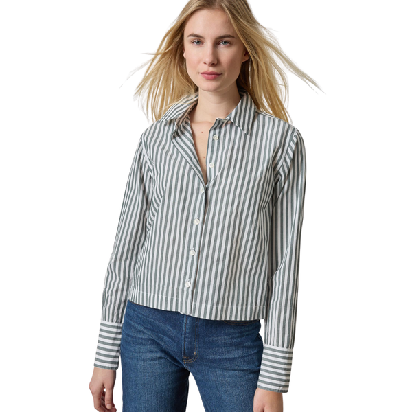 Lilla P Straight Short Button Down