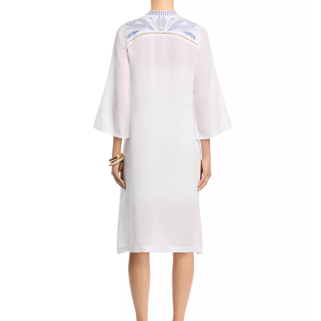 Johnny Was Western Trim Henley Dress
