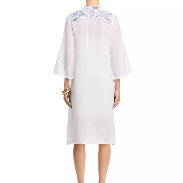 Johnny Was Western Trim Henley Dress