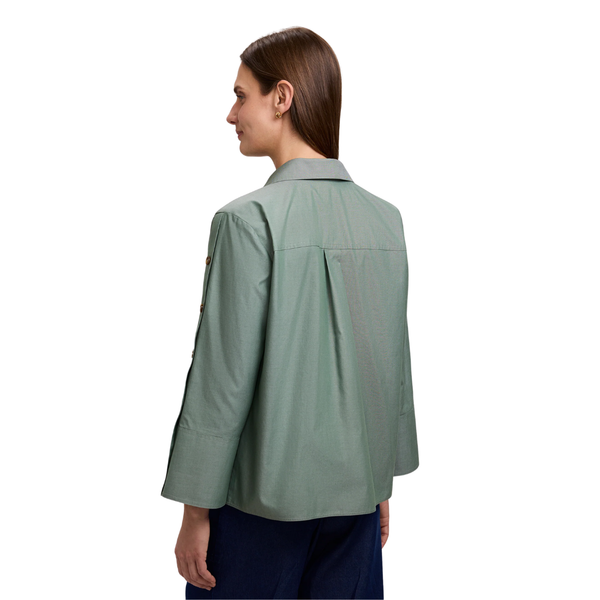 Foxcroft Lainey Button Popover Shirt