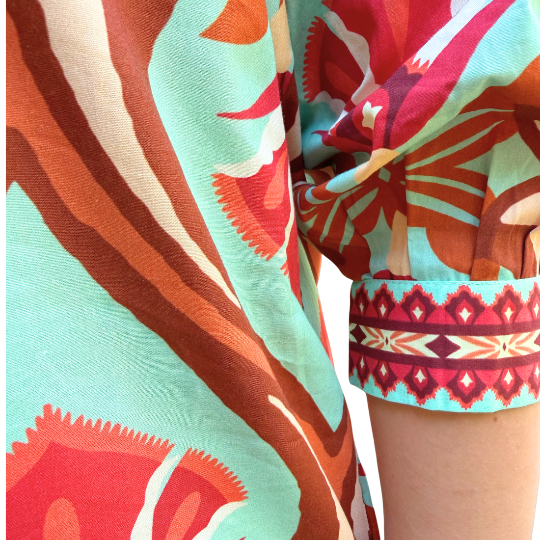 Maude Vivante Dahlia Dress Geo Mint