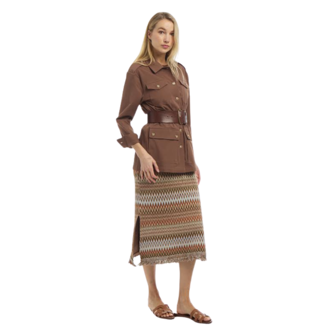 Patty Kim Milano Fringe Knit Skirt