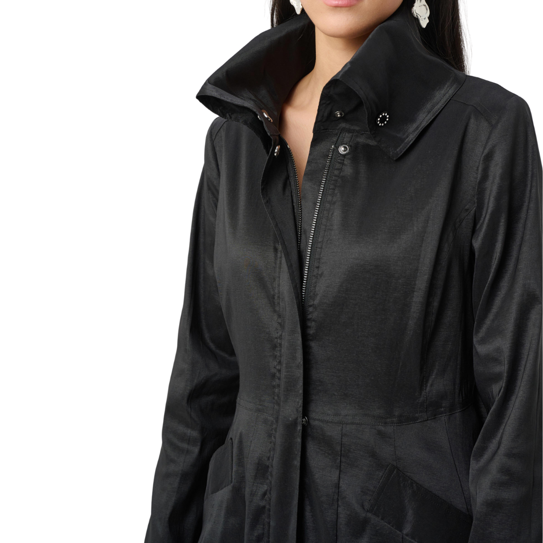 Joseph Ribkoff Taffeta Fit & Flare Coat