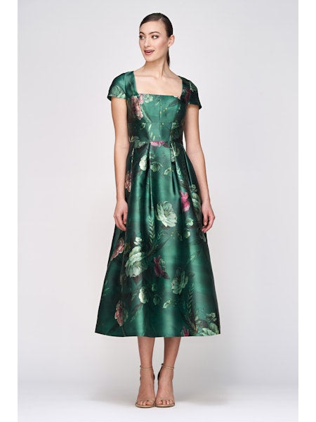 Kay Unger Tierney Tea Length Dress