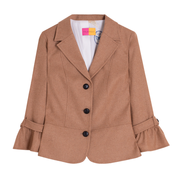 Vilagallo Beige Tweed Blazer