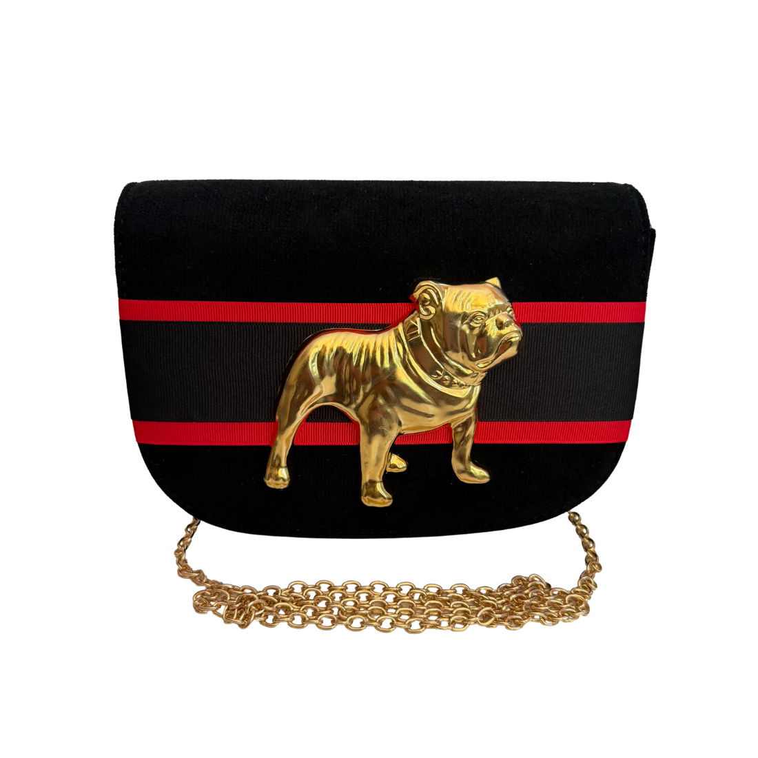 Lisi Lerch Ivy Suede Bulldog Clutch