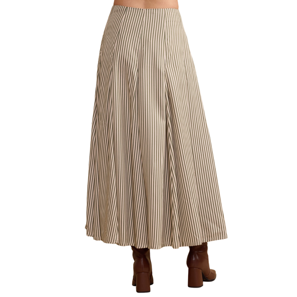 Thomas & Lourdes Hailey Skirt Olive Stripe