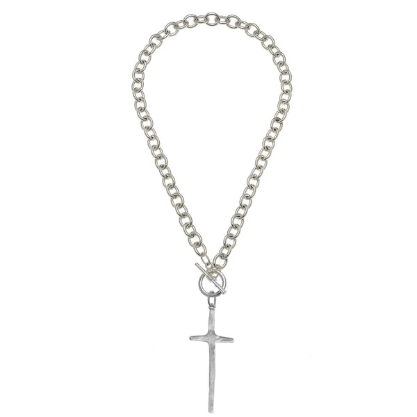Susan Shaw Tall Cross Toggle Necklace
