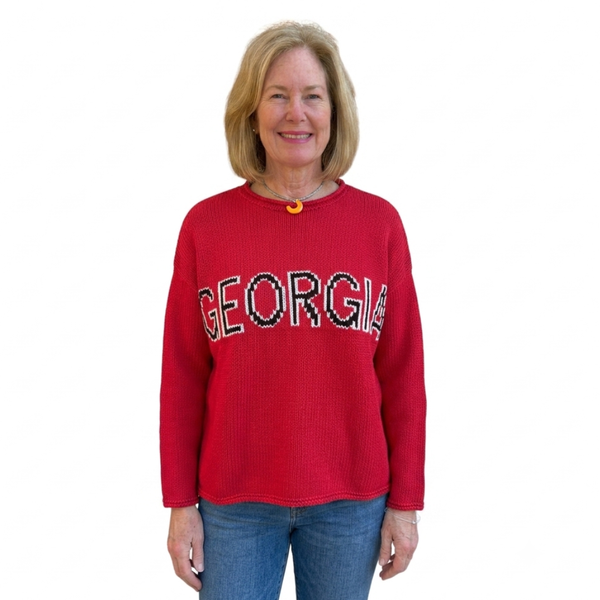 Rollneck Red Georgia Sweater
