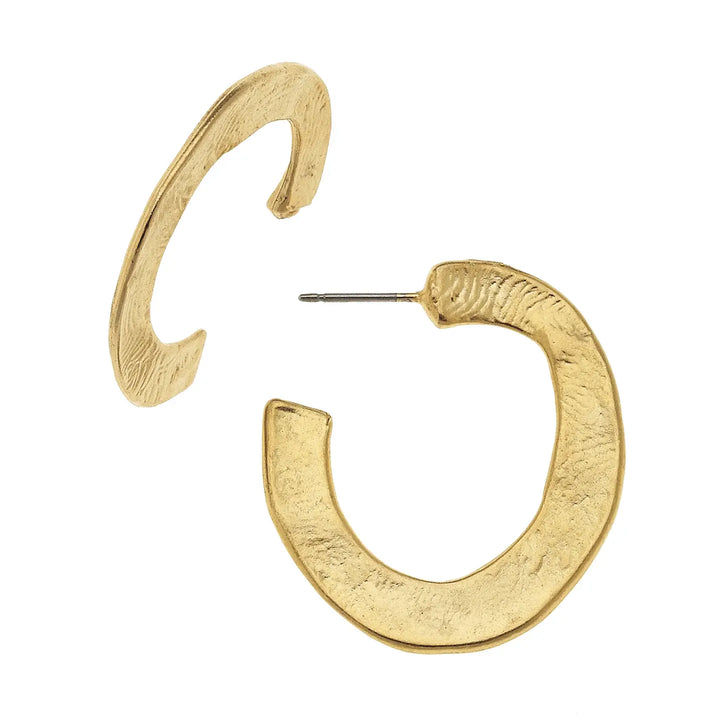 Susan Shaw Small Hammered Hoops
