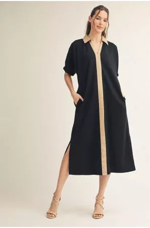 Natalie Natural Trim Dress