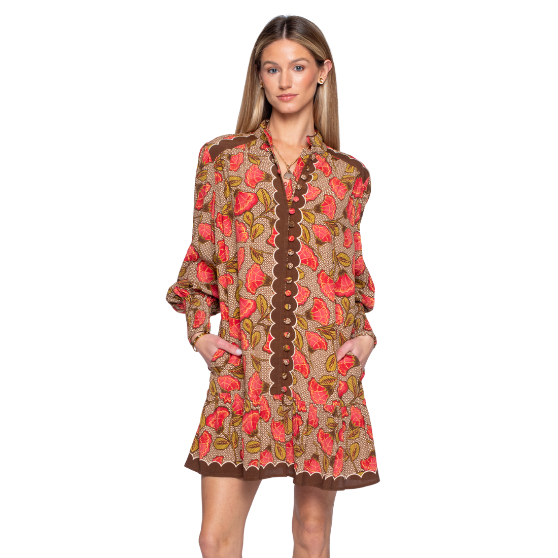 Elizabeth James Brynn Dress Fan Toss