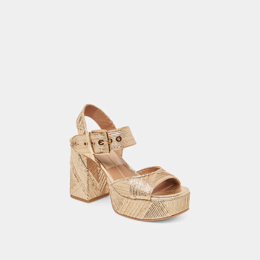 Dolce Vita Bobby Deco Heel Gold Woven