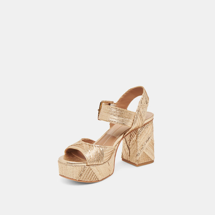 Dolce Vita Bobby Deco Heel Gold Woven