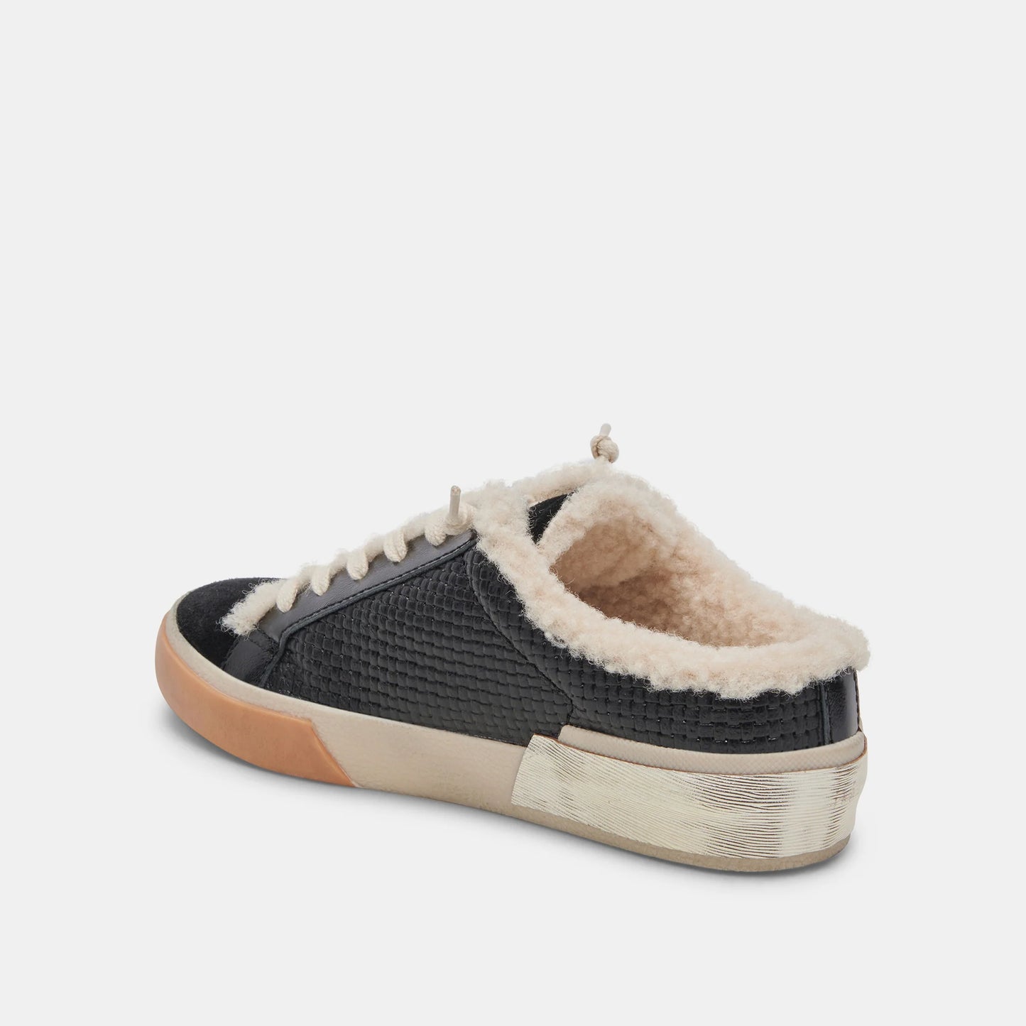 Dolce Vita Zantel Sneaker Black Woven Sherpa