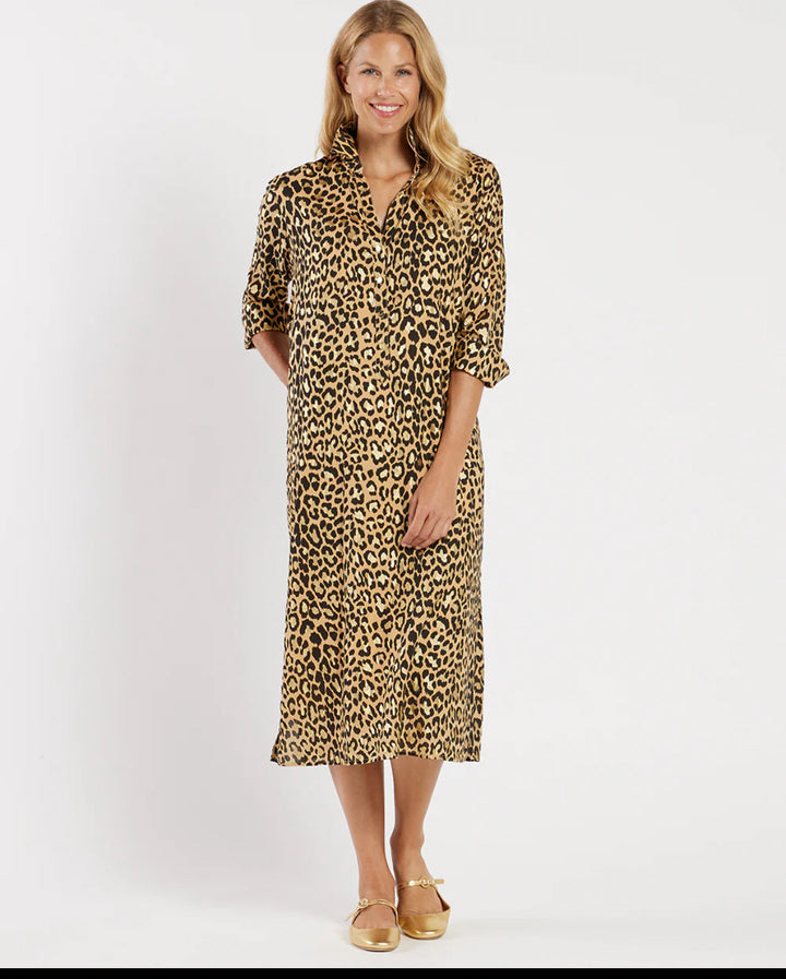 Jude Connally Kallan Dress Cheetah Gold