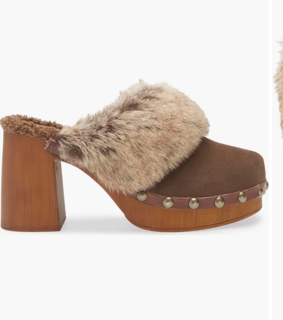 Chocolat Blu Fadia Shearling Clog