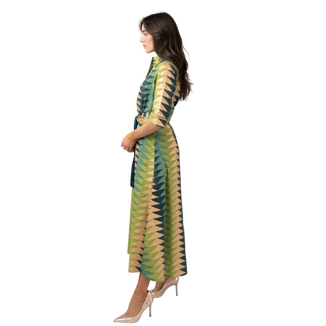 Beau & Ro Eloise Dress Forest Bagru