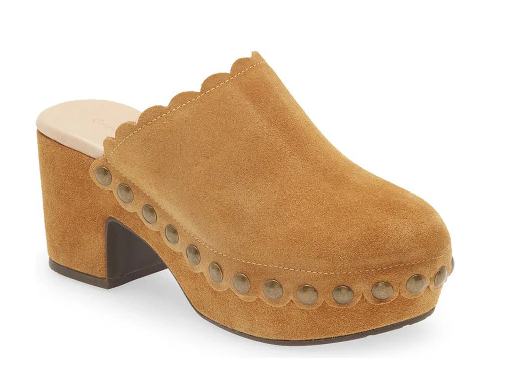 Chocolat Blu Gemini Clog Tan Suede