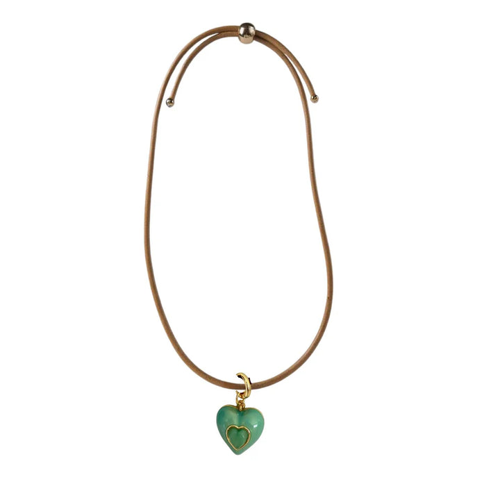 Smith & Co. Heart Leather Cord Necklace