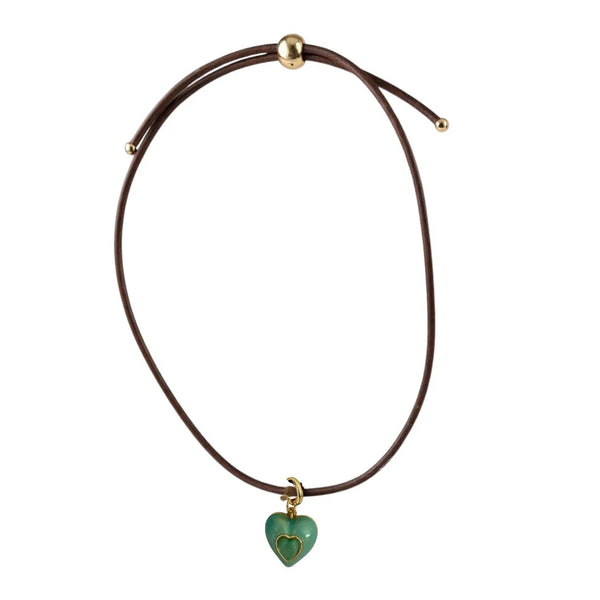 Smith & Co. Heart Leather Cord Necklace