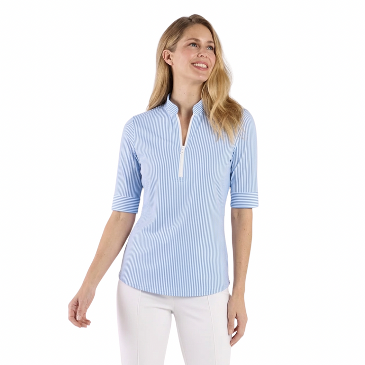 Jude Connally Juliet Top Pinstripe Periwinkle