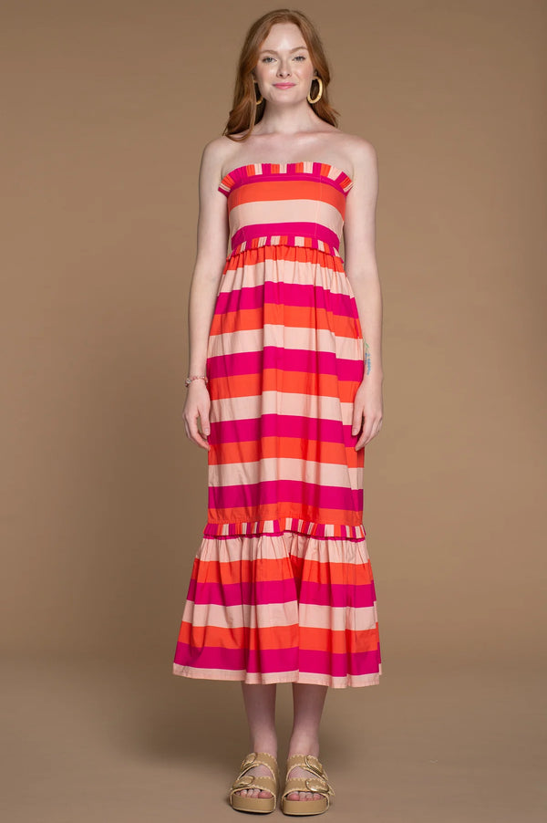 Olivia James Jane Dress Bellini Stripe