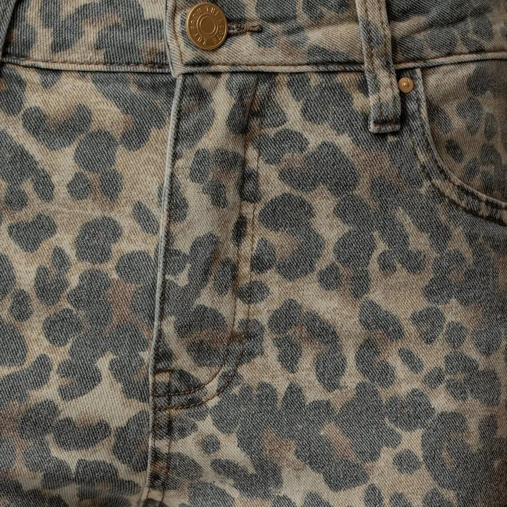 KUT Kelsey High Rise Ankle Flare Cheetah