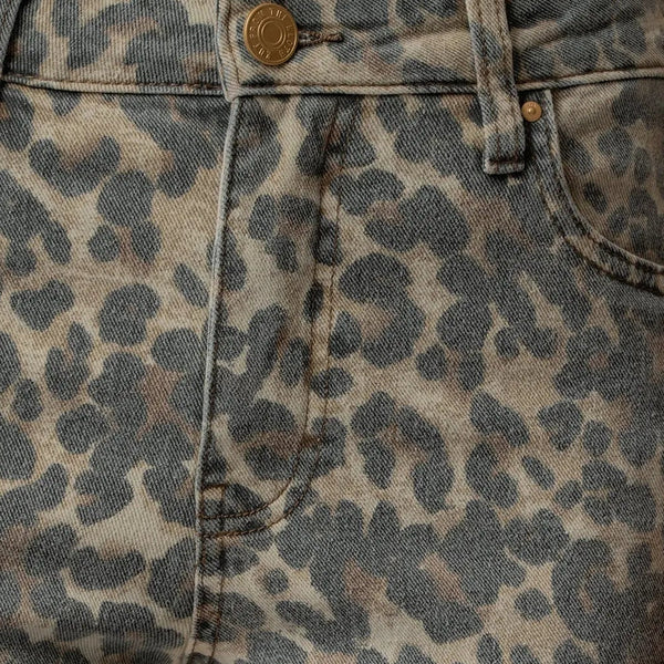 KUT Kelsey High Rise Ankle Flare Cheetah