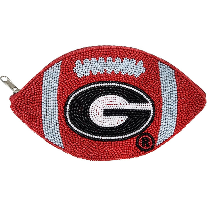 UGA Beaded Football Pouch