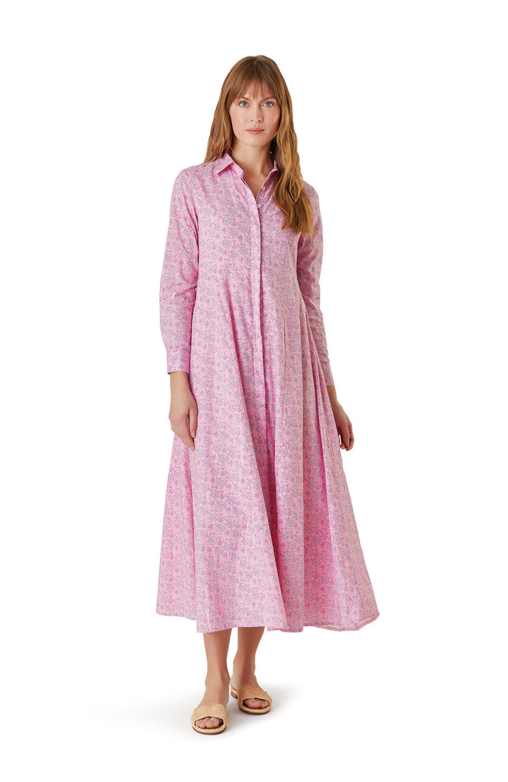 Livro Classic Shirt Dress Pink Vine