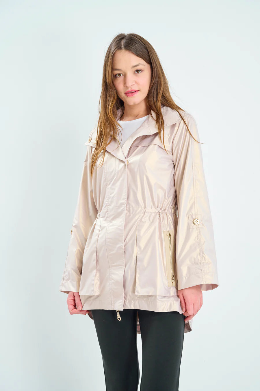 Anorak Metallic Rain Jacket