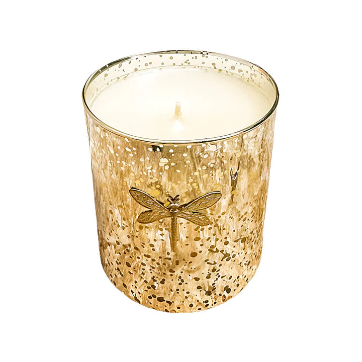 Dragonfly Mercury Gold Candle | Balsam + Fir