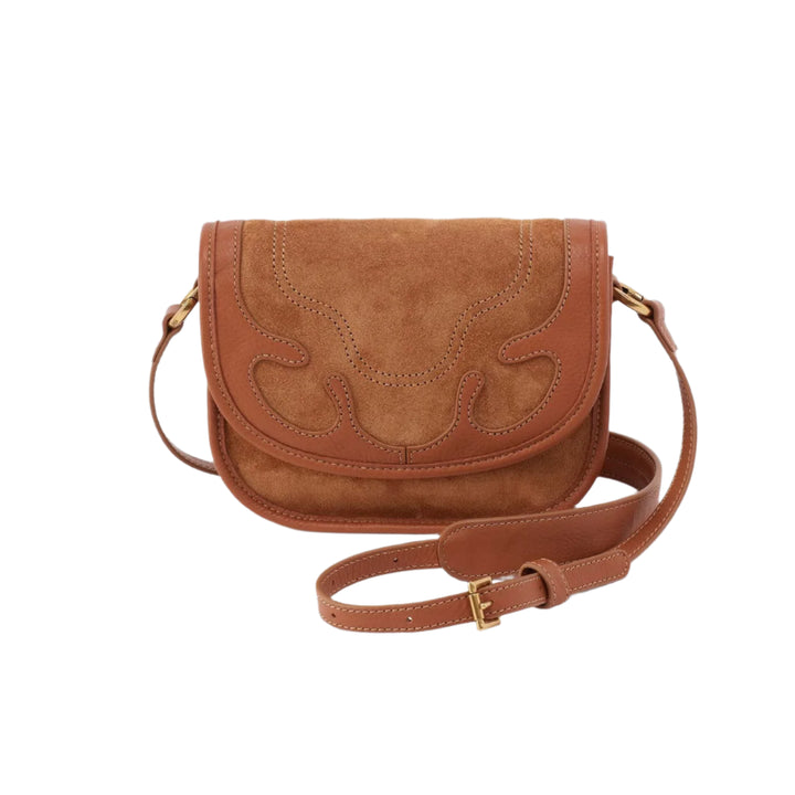HOBO Kiva Oak Barrel Suede Crossbody