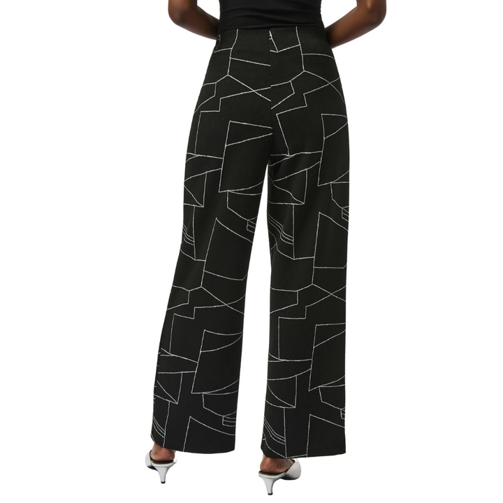 Joseph Ribkoff Jacquard Knit Abstract Print Pants