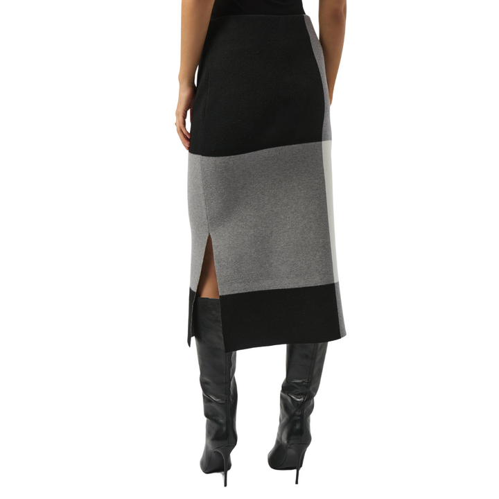 Joseph Ribkoff Jacquard Sweater Color Block Skirt