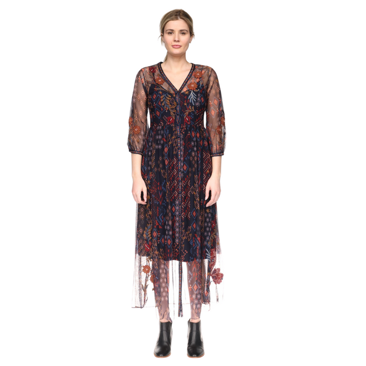 Johnny Was Theia Mesh Dress Monika