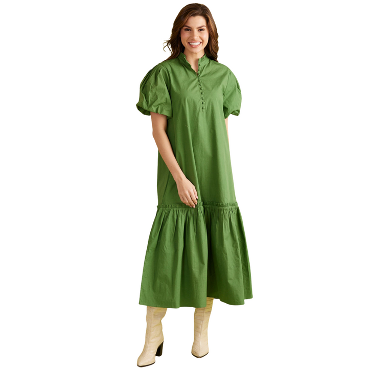 Double A Carly Dress Boxwood