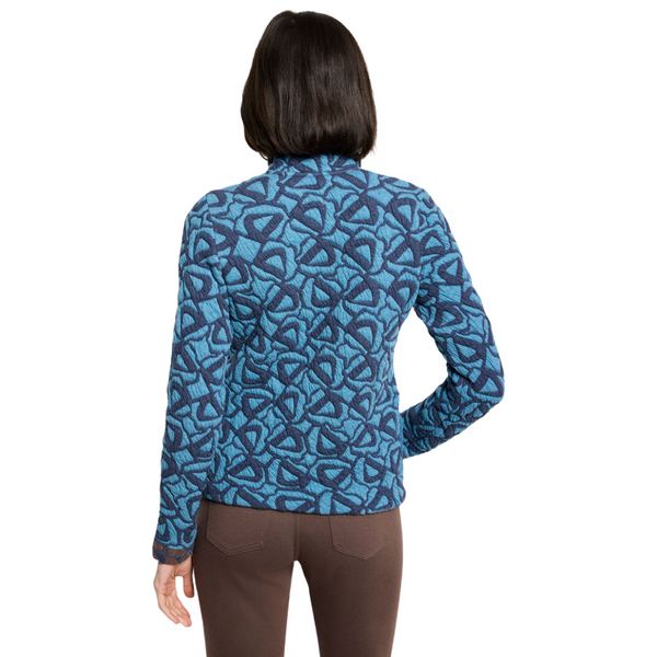 Nic + Zoe Quilted Faux Leather Trim Jacket