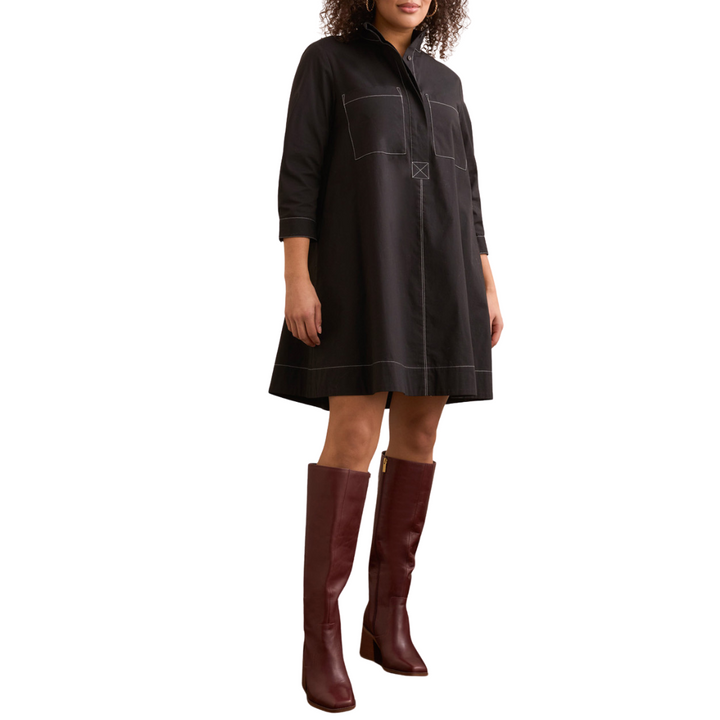 Tribal Button Front Shirt Dress
