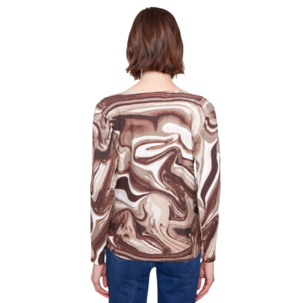 Charlie B Printed Side Button Sweater