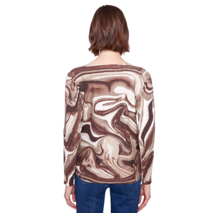 Charlie B Printed Side Button Sweater