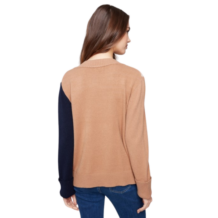 Charlie B Colorblock V-Neck Sweater
