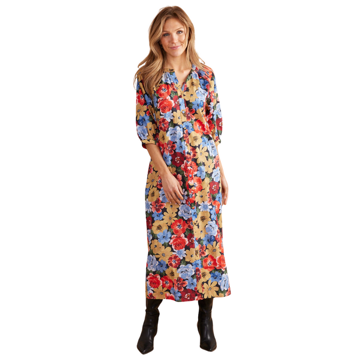 Double A Madeleine Dress Nocturnal Garden
