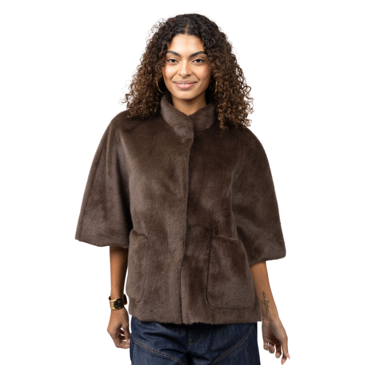 Ivy Jane Faux Capelet Jacket