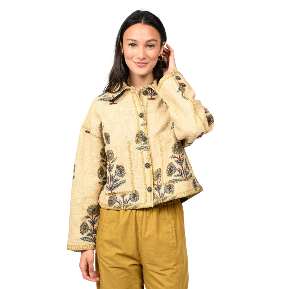 Ivy Jane Lurex Block Print Jacket