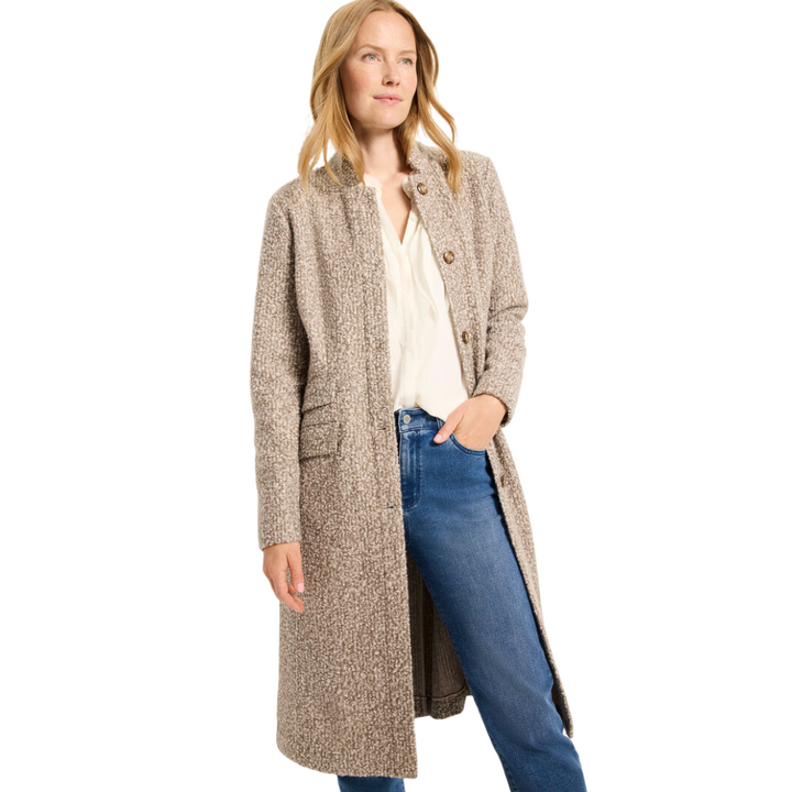 Nic + Zoe Sherpa Tweed Knit Topcoat